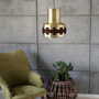 Vintage pendant lamp glass metal gold 1960s 1