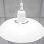 Vintage pendant lamp metal white 1970s 1