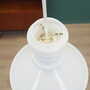 Vintage Pendant Lamp Glass White 1970s 4
