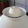 Vintage pendant lamp metal white 1970s 3