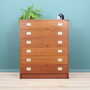 Vintage chest of drawers cherry wood brown 1970s 1