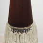 Vintage pendant lamp glass wood brown 1970s 3