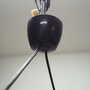 Vintage pendant lamp glass wood brown 1970s 5