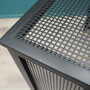 Vintage fireplace cover metal black 1980s 4