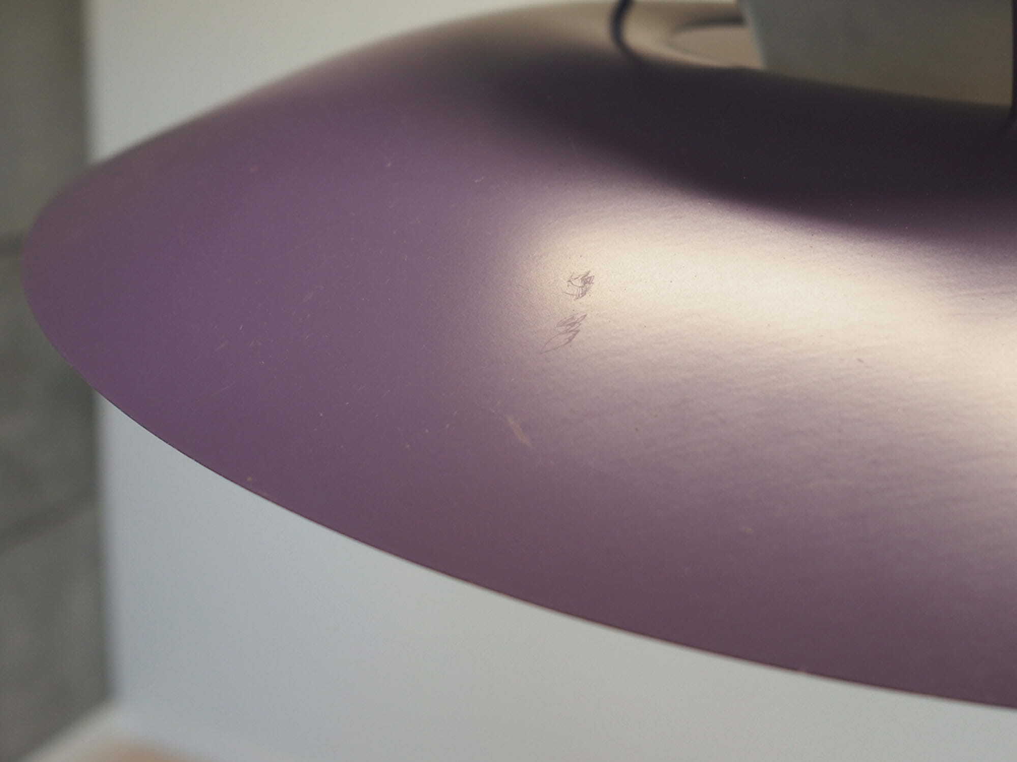 Vintage Pendant Lamp Metal Violet 1970s 8
