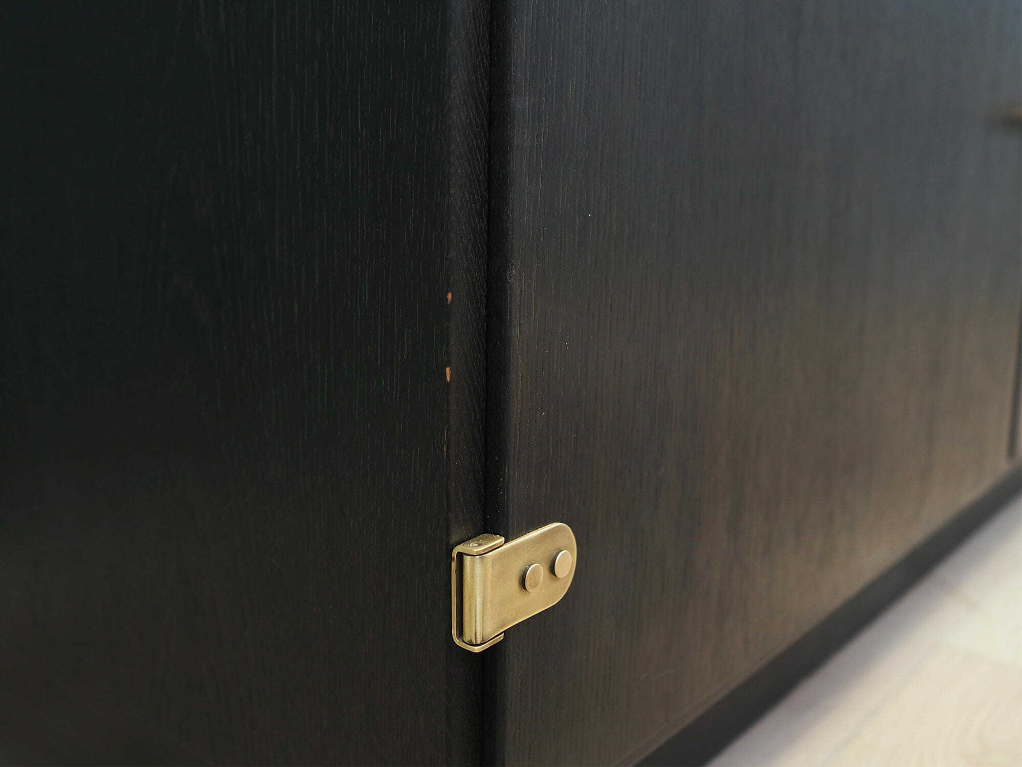 Vintage cabinet oak wood grey 1960s 6
