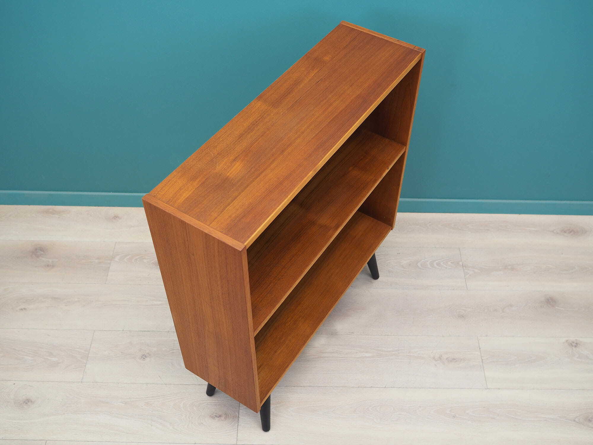 Vintage Bookshelf Teak Wood Brown 1970s 4