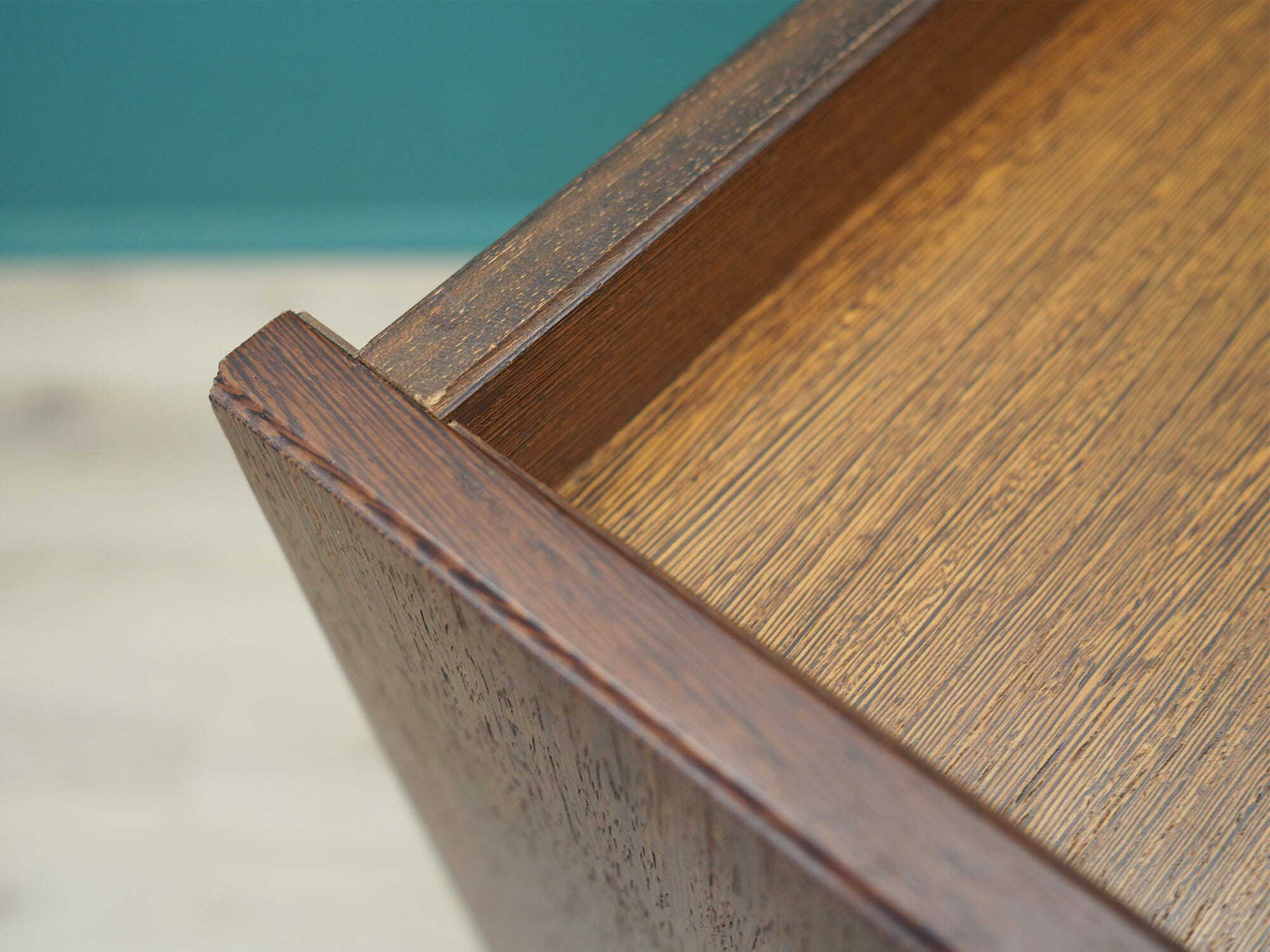 Vintage Bookshelf Oak Wood Brown 1970s 5