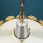 Vintage Pendant Lamp Glass Metal Gold 1960s 3