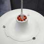 Vintage pendant lamp metal white 1970s 8