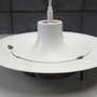 Vintage pendant lamp metal white 1970s 2