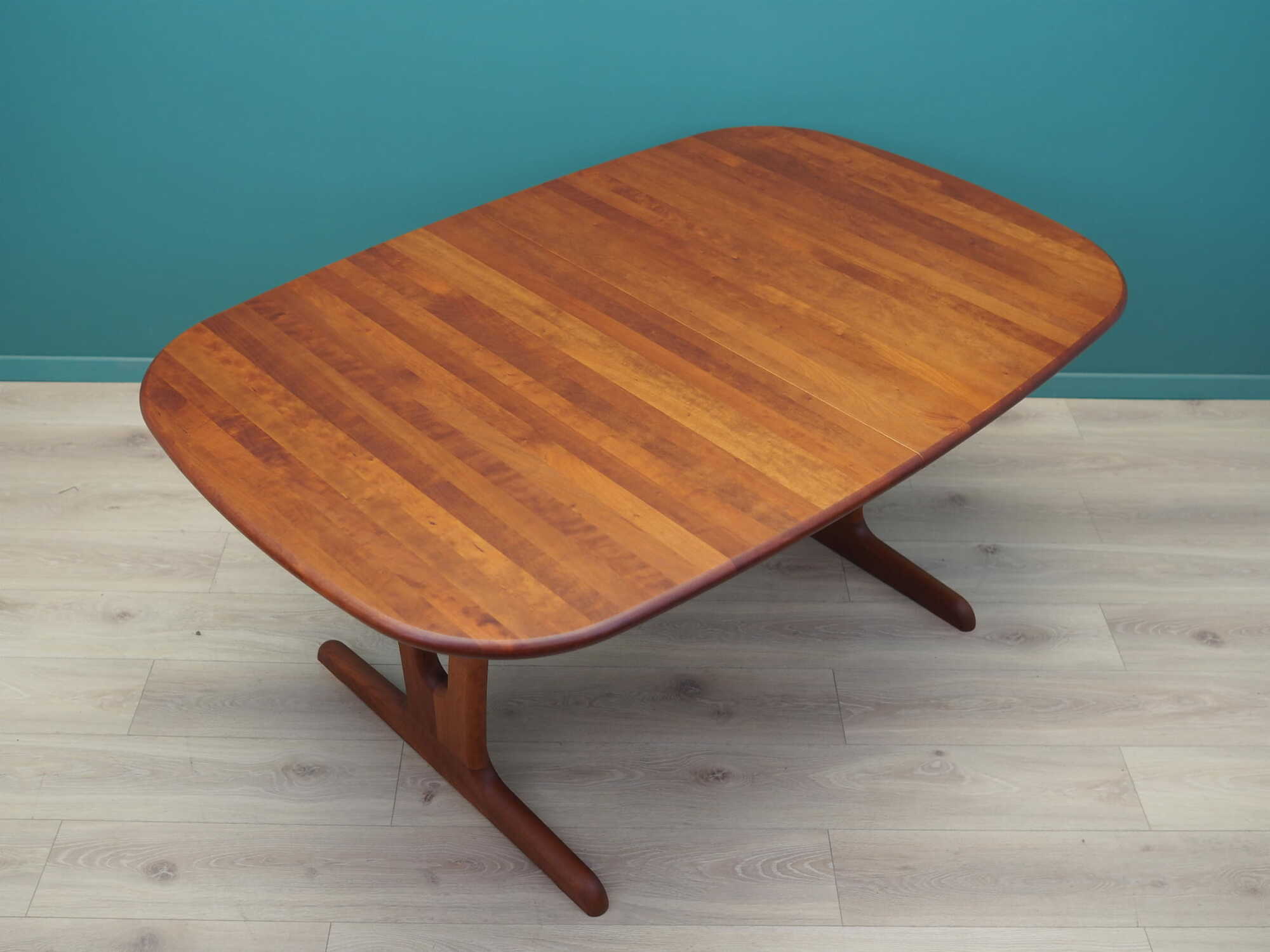 Vintage Cherry Wood Brown Table 1970s 4