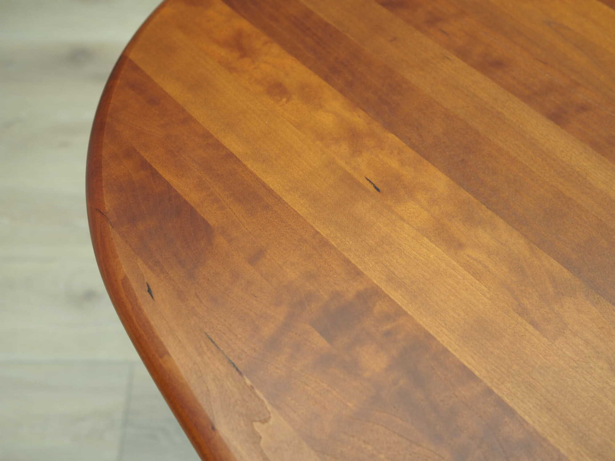Vintage Cherry Wood Brown Table 1970s 5