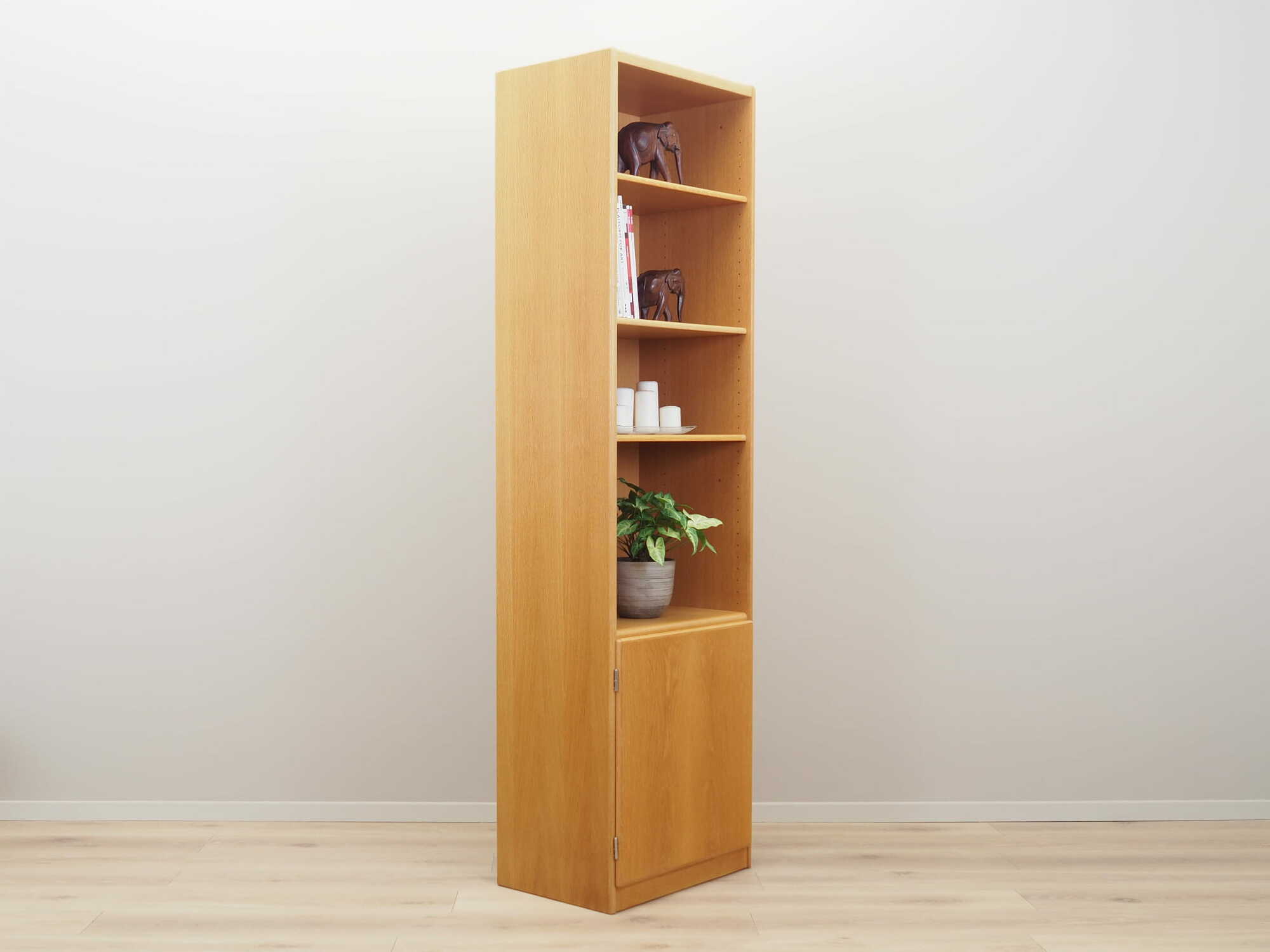 Vintage bookshelf, ash wood, brown, 1960s 4