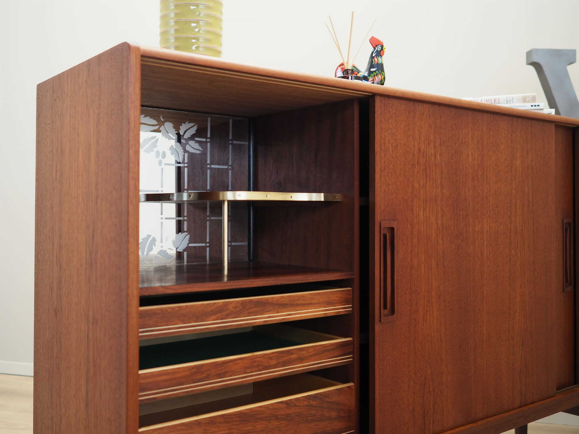 Vintage sideboard teak brown 1960s 9