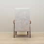 Vintage Chair Teak Velvet White 1970s 4