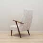 Vintage Chair Teak Velvet White 1970s 3