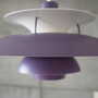 Vintage Pendant Lamp Metal Purple 1970s 3