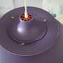 Vintage Pendant Lamp Metal Purple 1970s 5