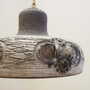 Vintage Pendant Lamp Ceramic Grey 1960s 6
