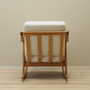 Vintage rocking chair oak wood textile cream 1960s 3