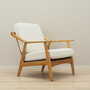Vintage armchair oak wood textile cream 1960s 7