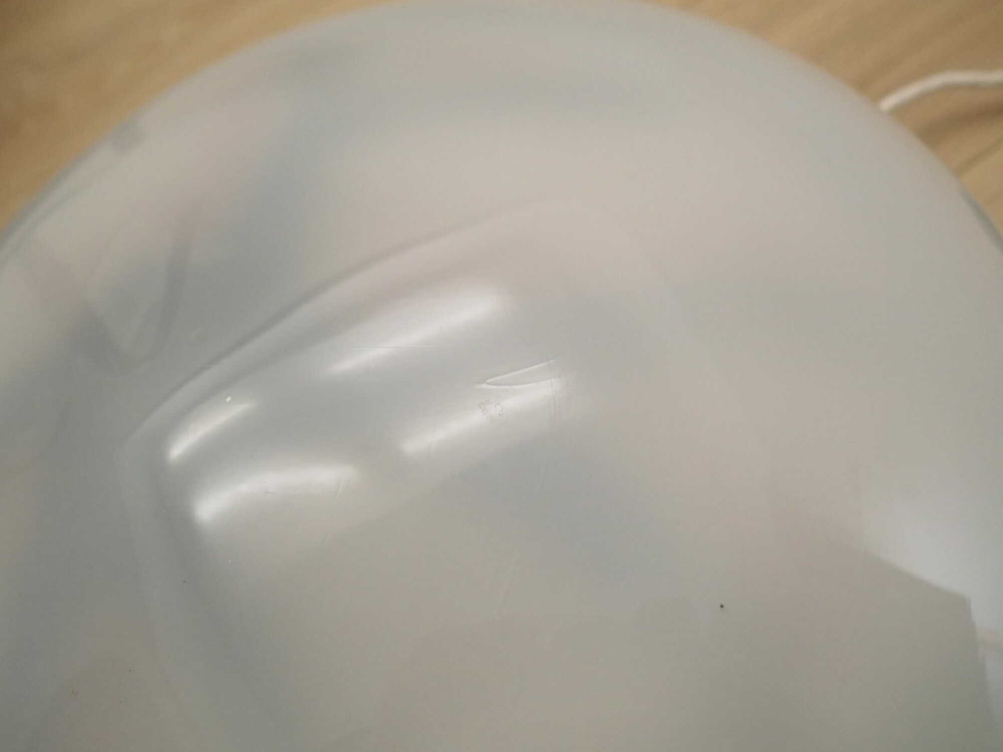 Vintage Pendant Lamp Glass White 1970s 6