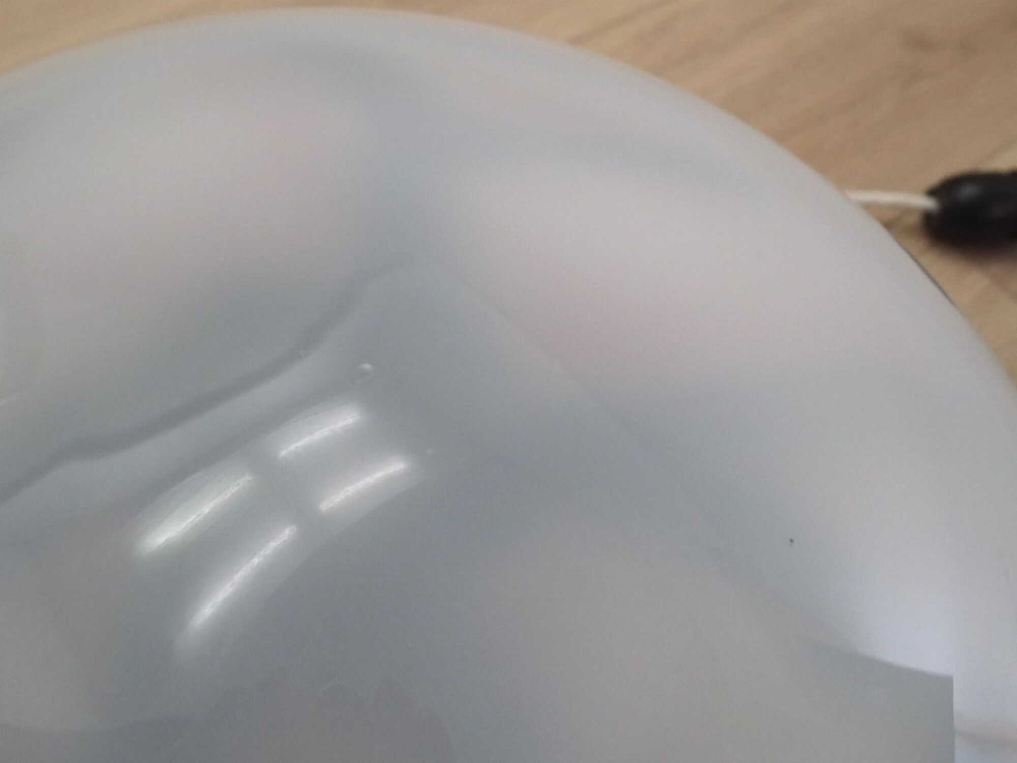 Vintage Pendant Lamp Glass White 1970s 5
