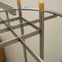 Vintage coat rack metal silver 1990s 9