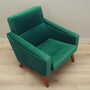 Vintage armchair velvet wood dark green 1970s 8