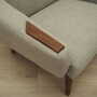 Vintage armchair Teak wood Textile Beige 1960s 9