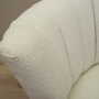Vintage armchair oak wood textile cream 1950s 9