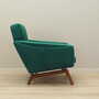 Vintage armchair velvet wood dark green 1970s 6