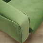 Vintage armchair velvet wood green 1970s 9
