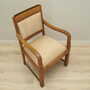 Vintage Armchair Oak Velvet Brown 1950s 9