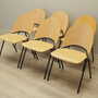 6x Vintage Chair Wood Metal Brown 1970s 3