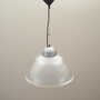 Vintage pendant lamp glass plastic grey 1970s 1
