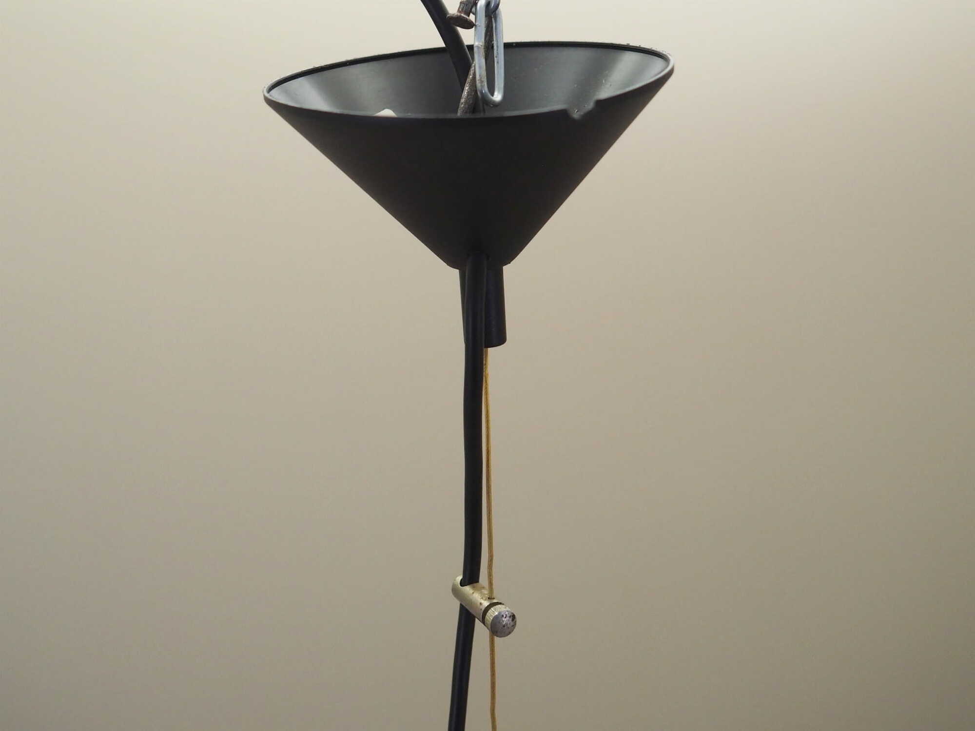 Vintage pendant lamp glass plastic grey 1970s 7