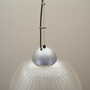 Vintage pendant lamp glass plastic grey 1970s 2