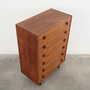 Vintage chest of drawers Teak wood Brown 1960s 7