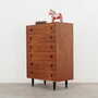 Vintage chest of drawers Teak wood Brown 1960s 4