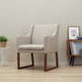 Vintage chair teak wood textile beige 1970s 2
