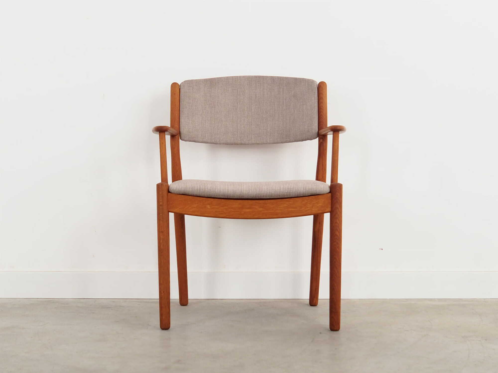 Vintage chair wood textile gray 1960s 1