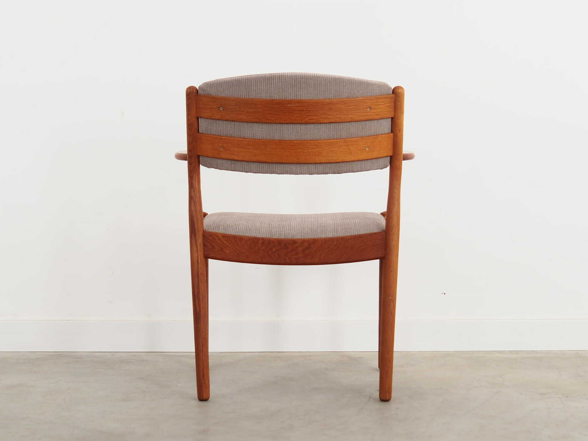 Vintage chair wood textile gray 1960s 4