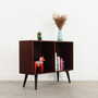 Vintage bookshelf mahogany brown 1970s 3