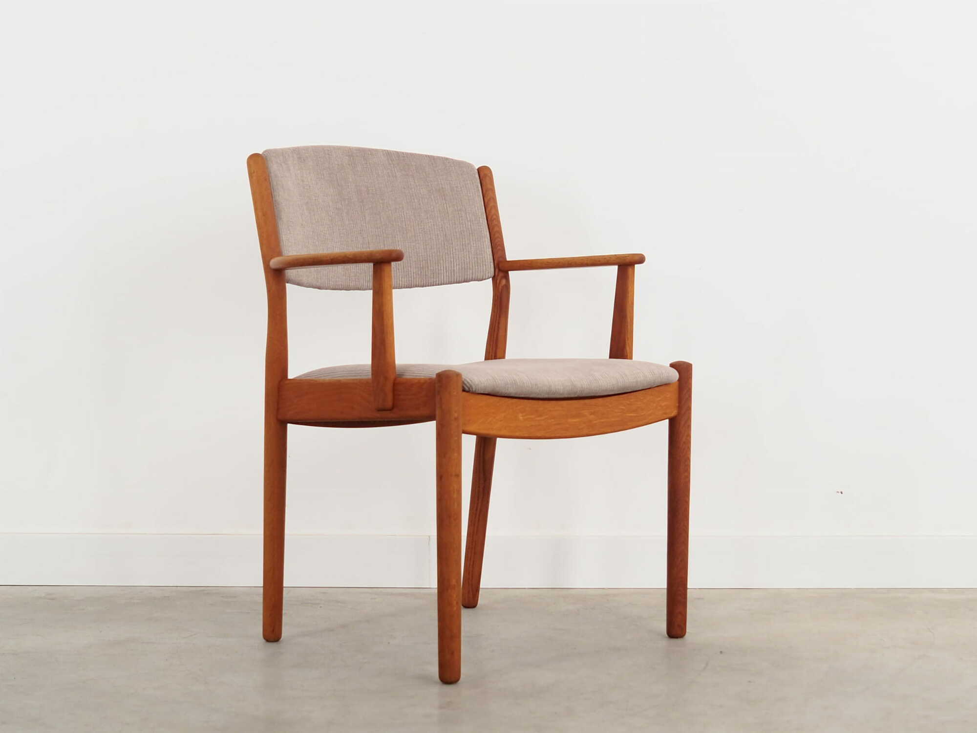 Vintage chair wood textile gray 1960s 7
