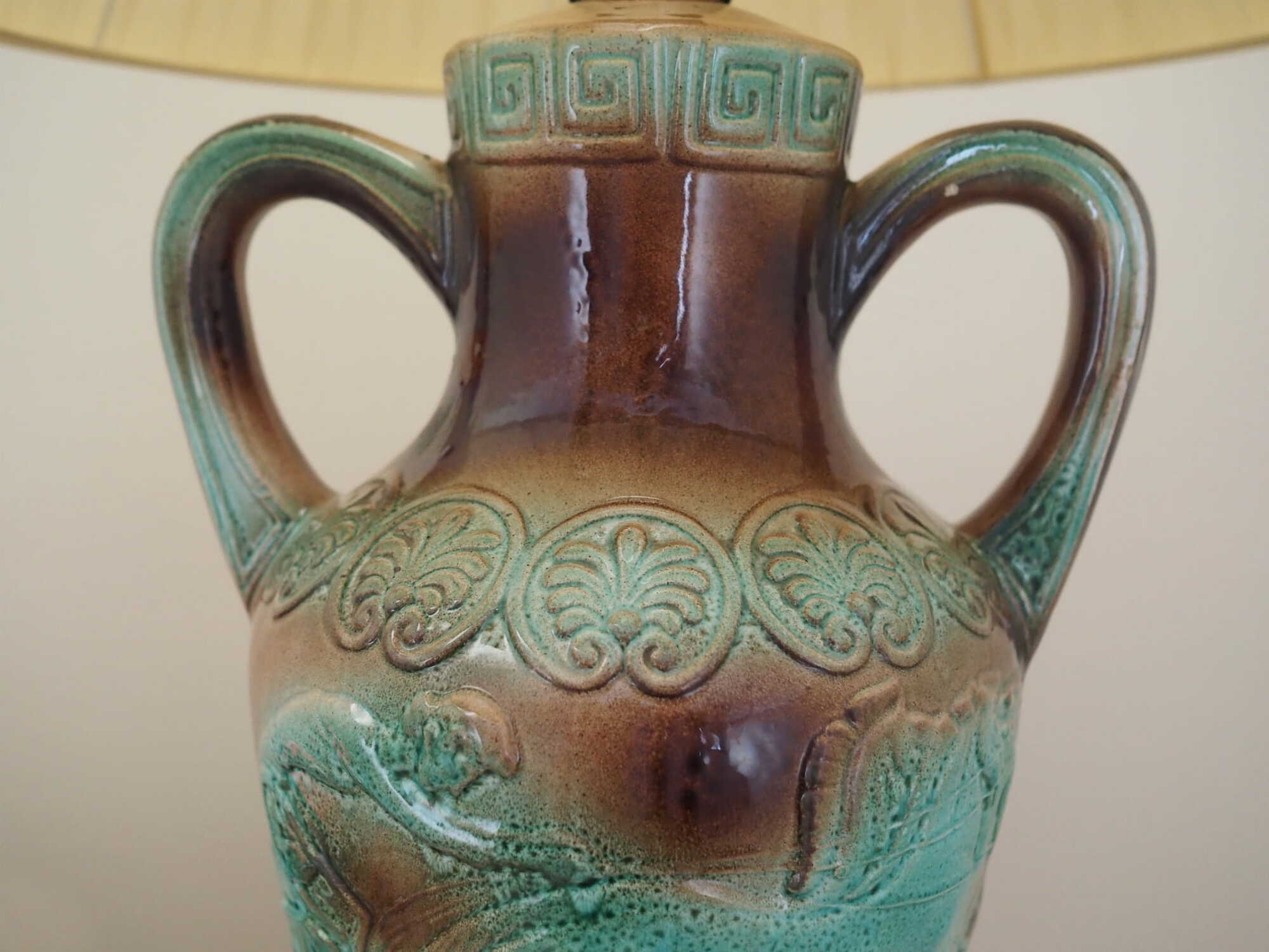 Vintage ceramic lamp, multicolored, 1970s 4
