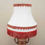 Vintage Tischlampe Keramik Textil Mehrfarbig 1970er Jahre 3