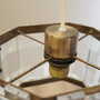 Vintage pendant lamp Metal Plastic White 1970s 8