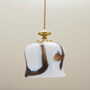 Vintage pendant lamp glass metal multicolor 1970s 1